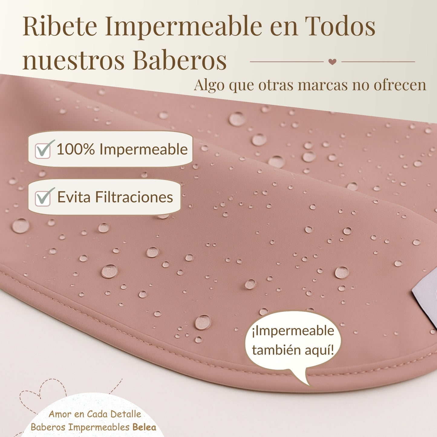 Babero Volantes Rosa Nude