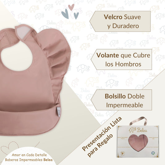 Babero Volantes Rosa Nude