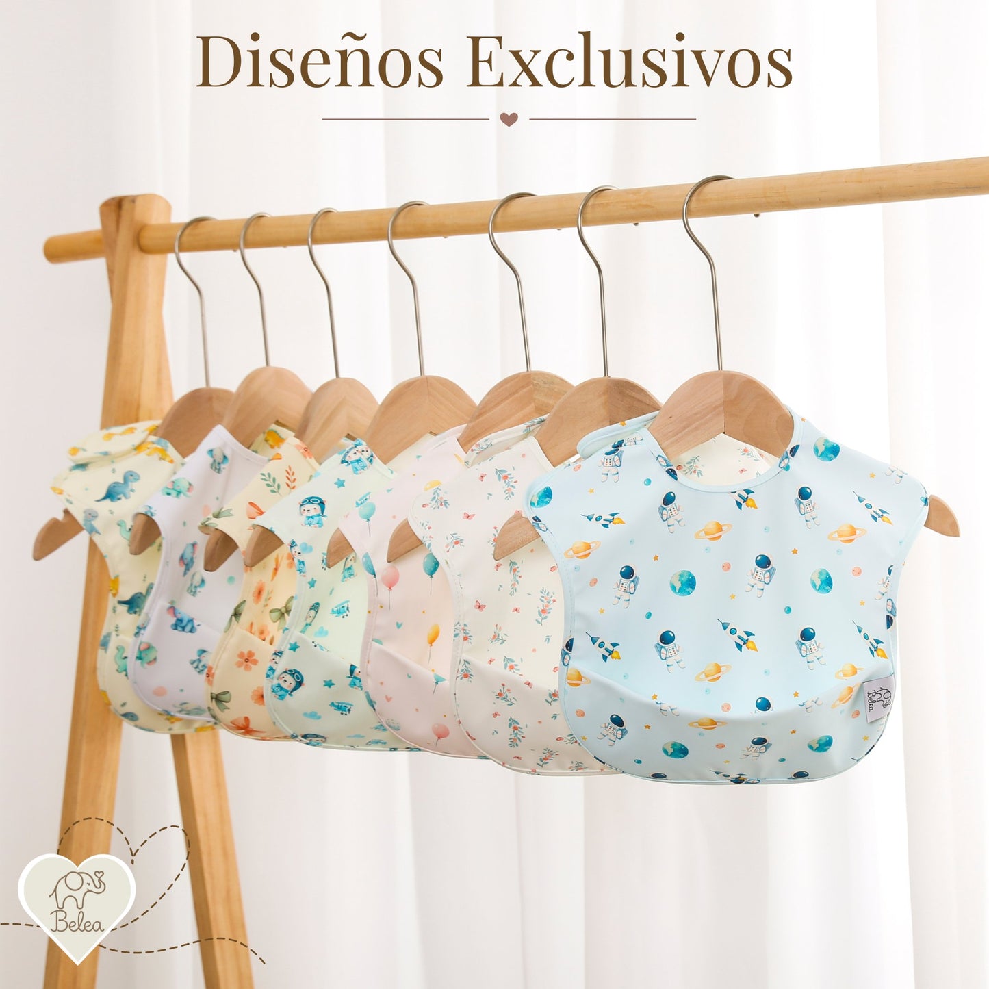 Pack Baberos Sin Mangas – Astronautas y Ositos | BeleaKids