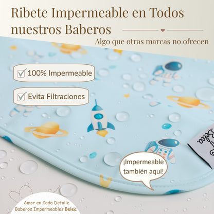 Pack Babero Manga Larga + Babero sin Mangas – Astronauta | BeleaKids