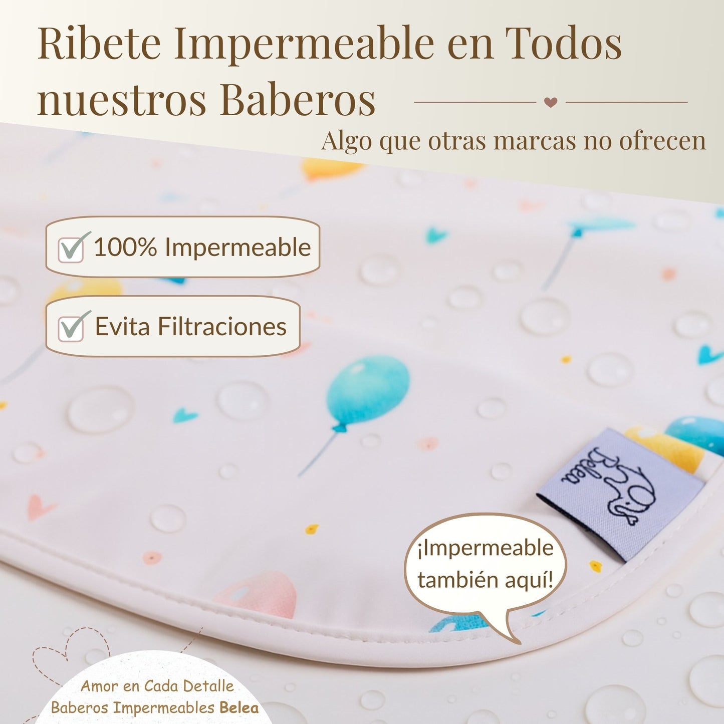 Pack Babero Manga Larga + Babero sin Mangas – Globos | BeleaKids