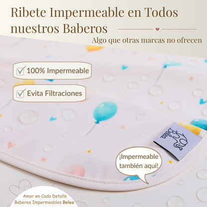 Pack Babero Manga Larga + Babero sin Mangas – Globos | BeleaKids
